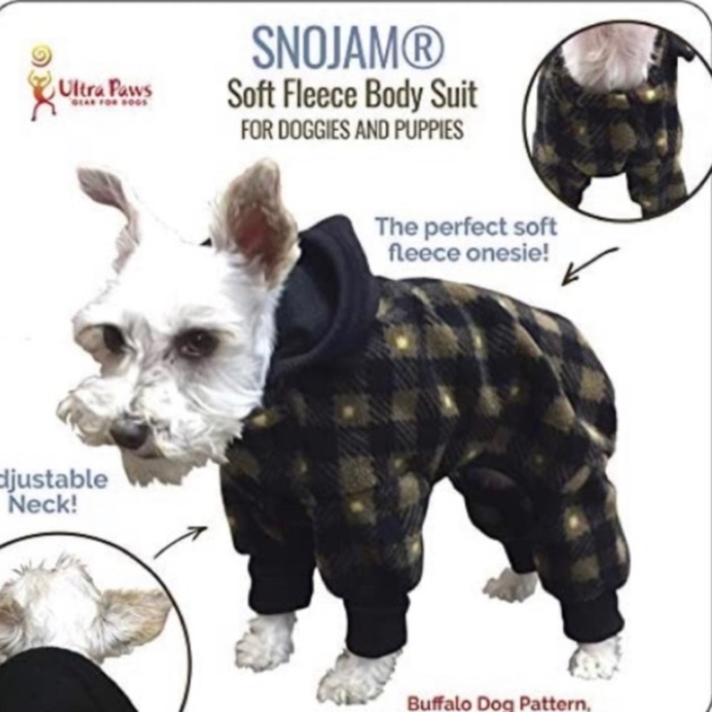 Ultra Paws Snojam Outdoor/Indoor Dog Fleece (Removable Hood)